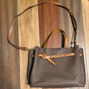 Michael Kors Tan and Brown Shoulder Bag